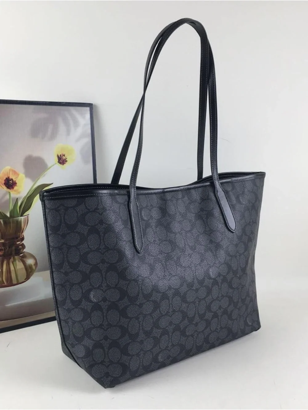 Coach Tote In Signature Canvas With Halloween Graphic Bag Purse - Picture 5 of 6